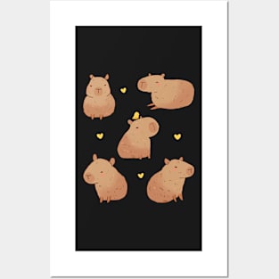 capybaras drawing Posters and Art